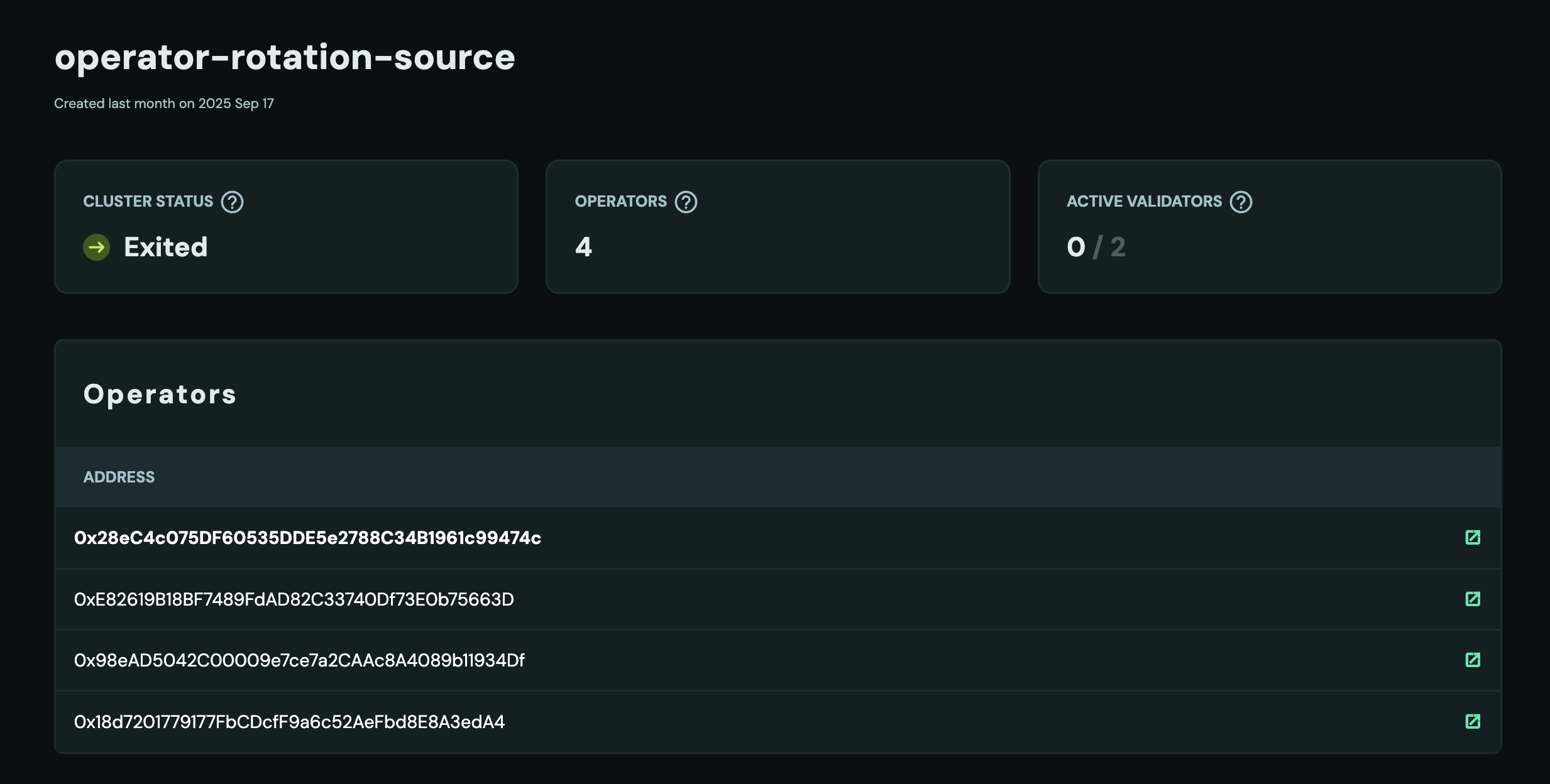 Cluster dashboard ready for wind down